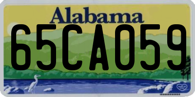 AL license plate 65CA059