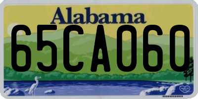 AL license plate 65CA060