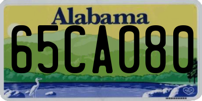 AL license plate 65CA080