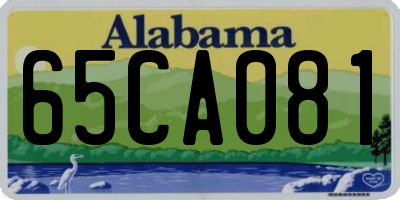 AL license plate 65CA081