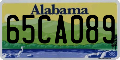 AL license plate 65CA089