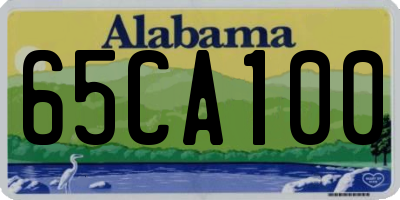 AL license plate 65CA100