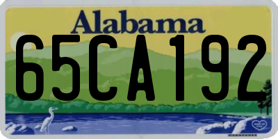 AL license plate 65CA192