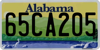 AL license plate 65CA205