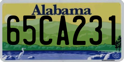 AL license plate 65CA231