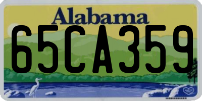 AL license plate 65CA359