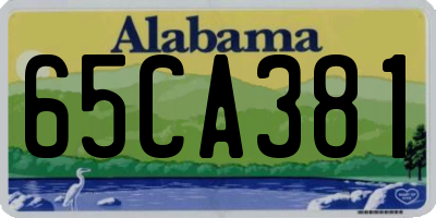 AL license plate 65CA381