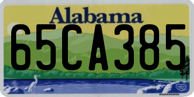 AL license plate 65CA385