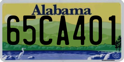 AL license plate 65CA401