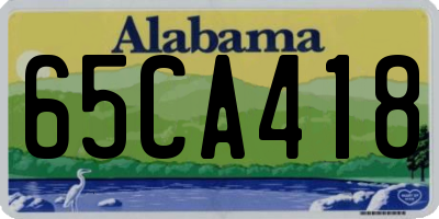 AL license plate 65CA418
