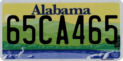 AL license plate 65CA465