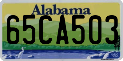 AL license plate 65CA503