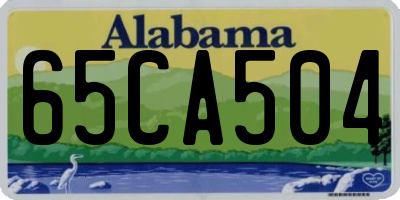 AL license plate 65CA504