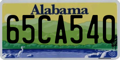 AL license plate 65CA540