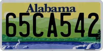 AL license plate 65CA542