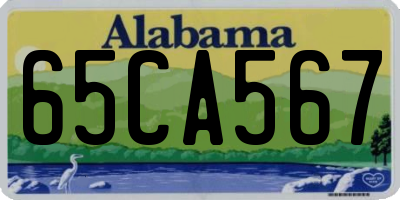 AL license plate 65CA567