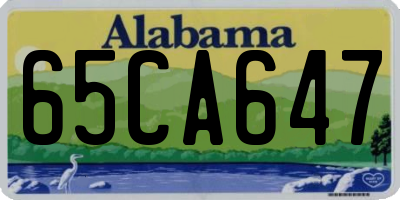 AL license plate 65CA647
