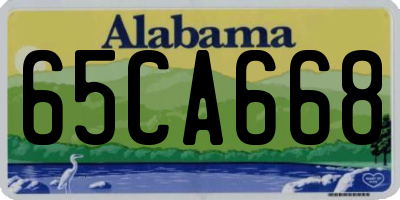 AL license plate 65CA668