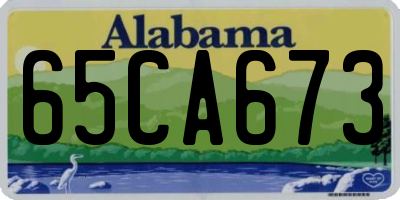 AL license plate 65CA673