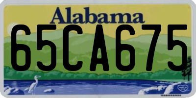 AL license plate 65CA675