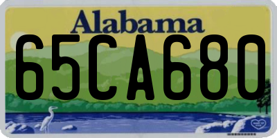 AL license plate 65CA680