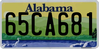 AL license plate 65CA681