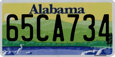 AL license plate 65CA734