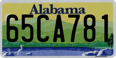 AL license plate 65CA781