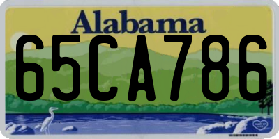 AL license plate 65CA786