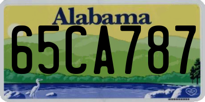 AL license plate 65CA787