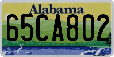 AL license plate 65CA802