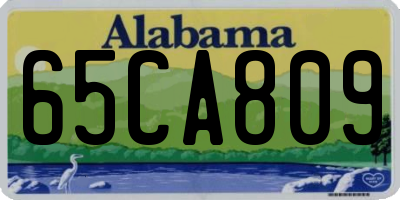 AL license plate 65CA809