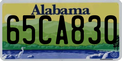 AL license plate 65CA830