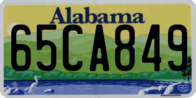 AL license plate 65CA849