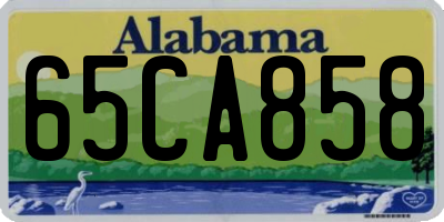 AL license plate 65CA858
