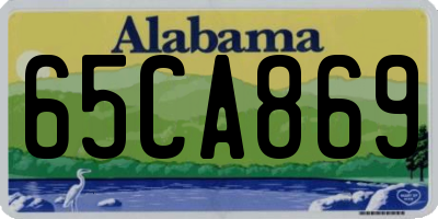 AL license plate 65CA869