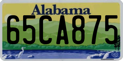AL license plate 65CA875