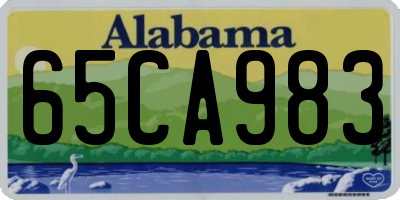 AL license plate 65CA983