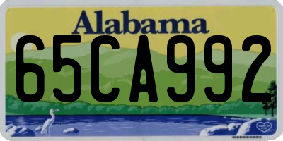AL license plate 65CA992