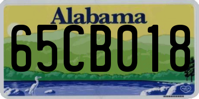 AL license plate 65CB018
