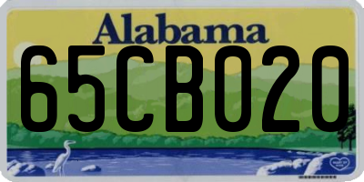 AL license plate 65CB020