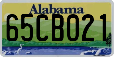 AL license plate 65CB021