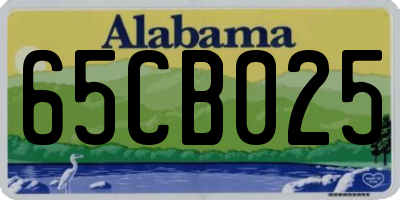 AL license plate 65CB025