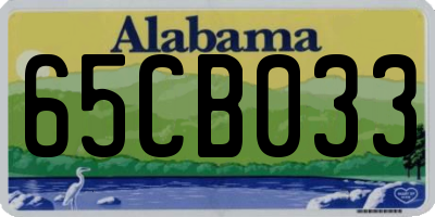 AL license plate 65CB033