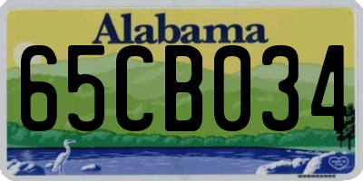 AL license plate 65CB034