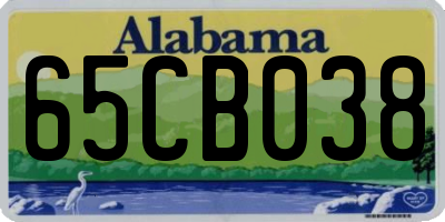 AL license plate 65CB038