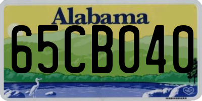 AL license plate 65CB040