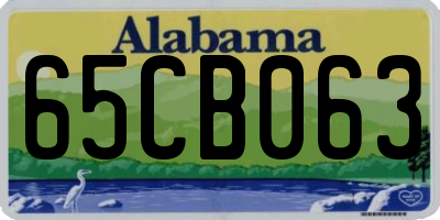 AL license plate 65CB063