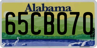 AL license plate 65CB070