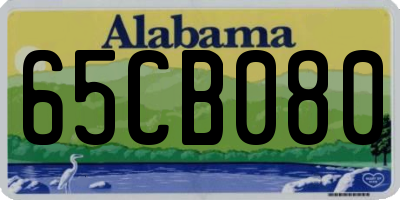 AL license plate 65CB080